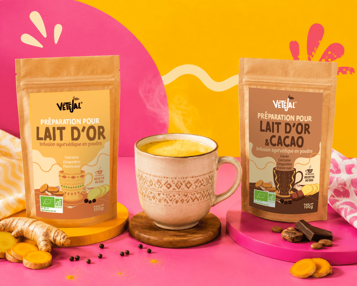 Préparation pour laits d'or